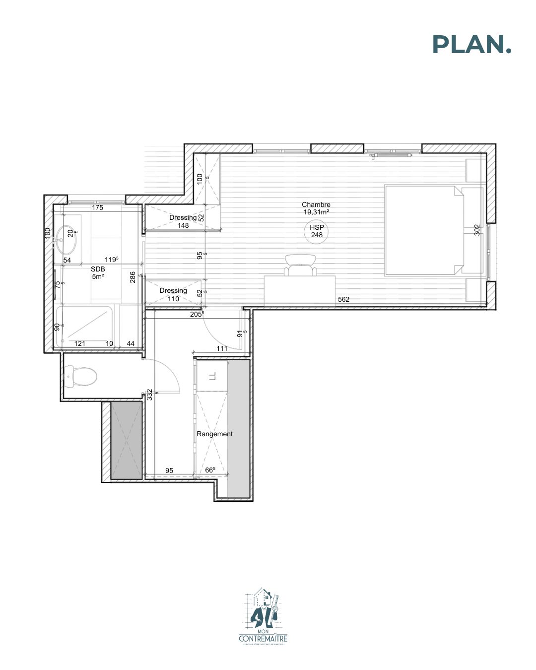 Aménagement d'une suite parentale à Rouen — plan 1